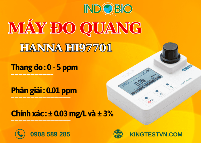 Máy đo clo dư cầm tay Hanna HI97701